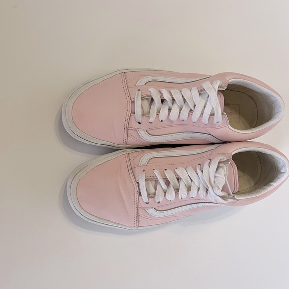 Pink Leather Old Skool Vans - Picture 6 of 7